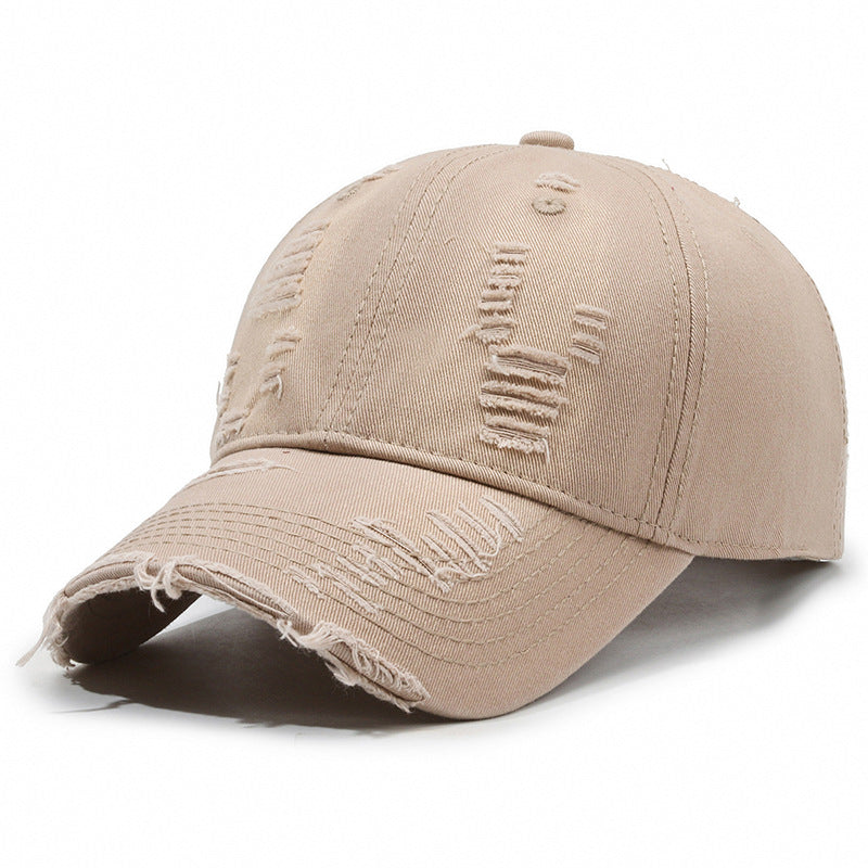 street style distressed baseball hat