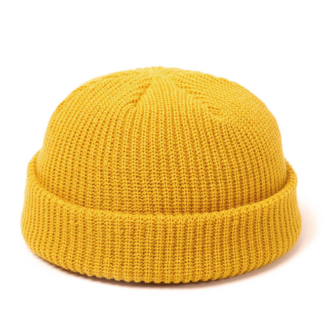 Hat Winter Knitted Beanie Hat Retro Skullcap