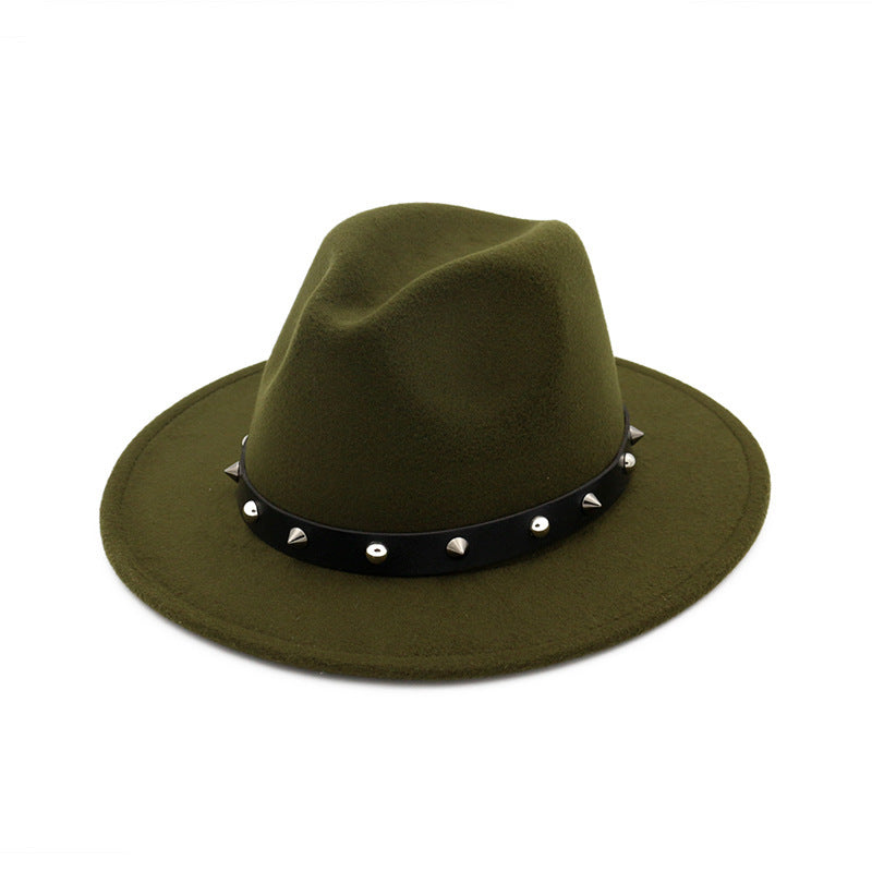 vintage wool top hat side view hat 