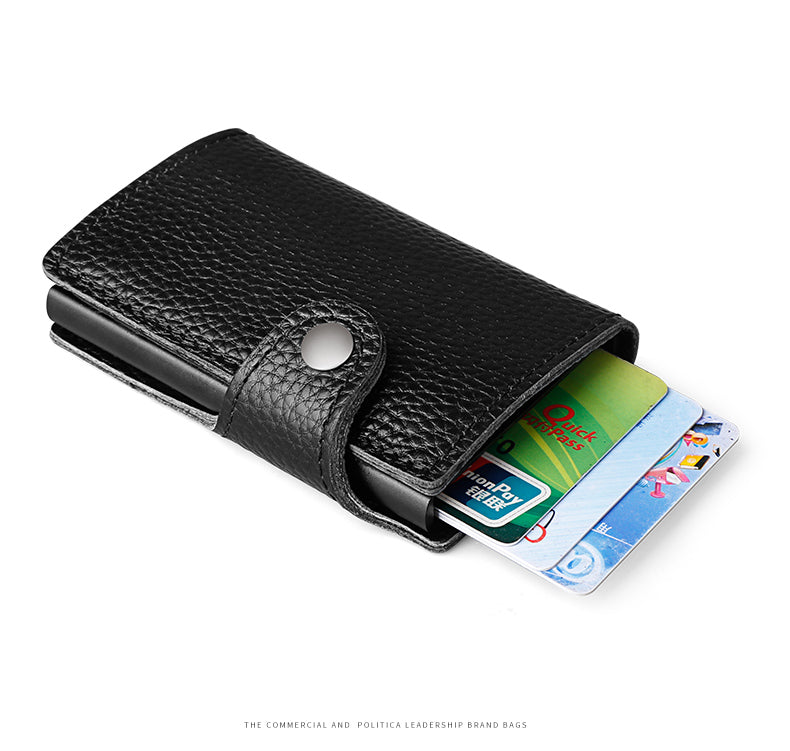 automatic pop up wallet credit card holder