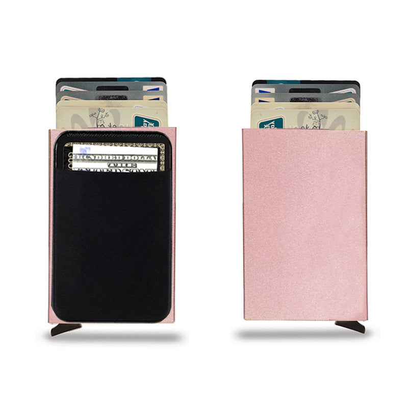 smart wallet metal card holder open view
