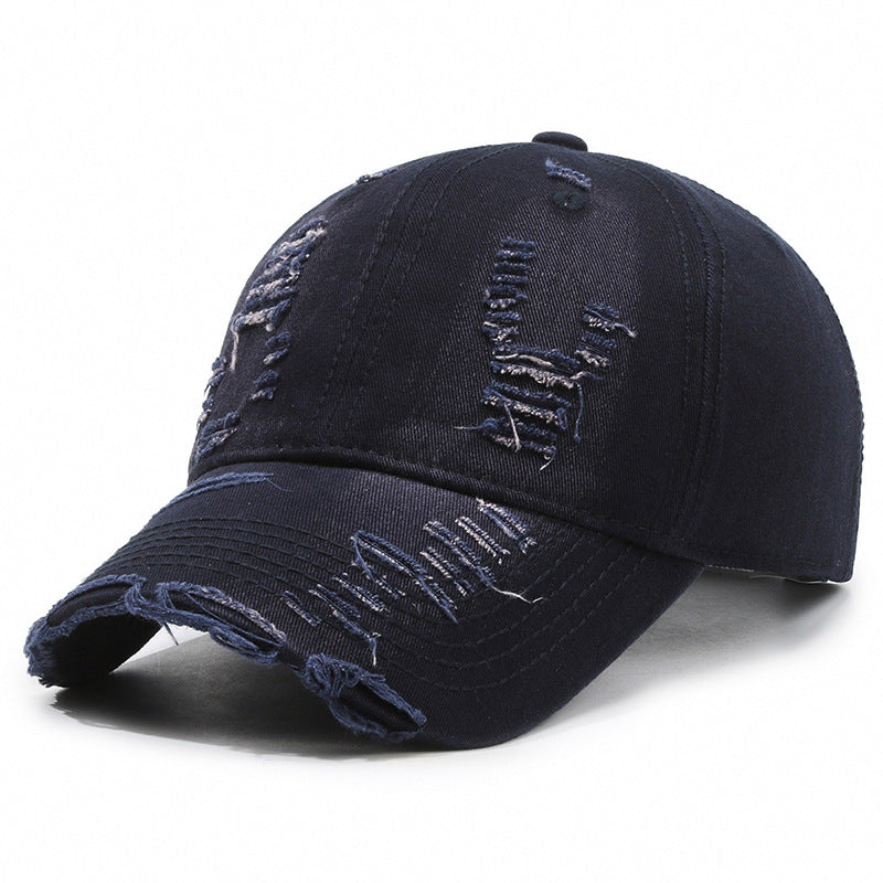street style distressed baseball hat