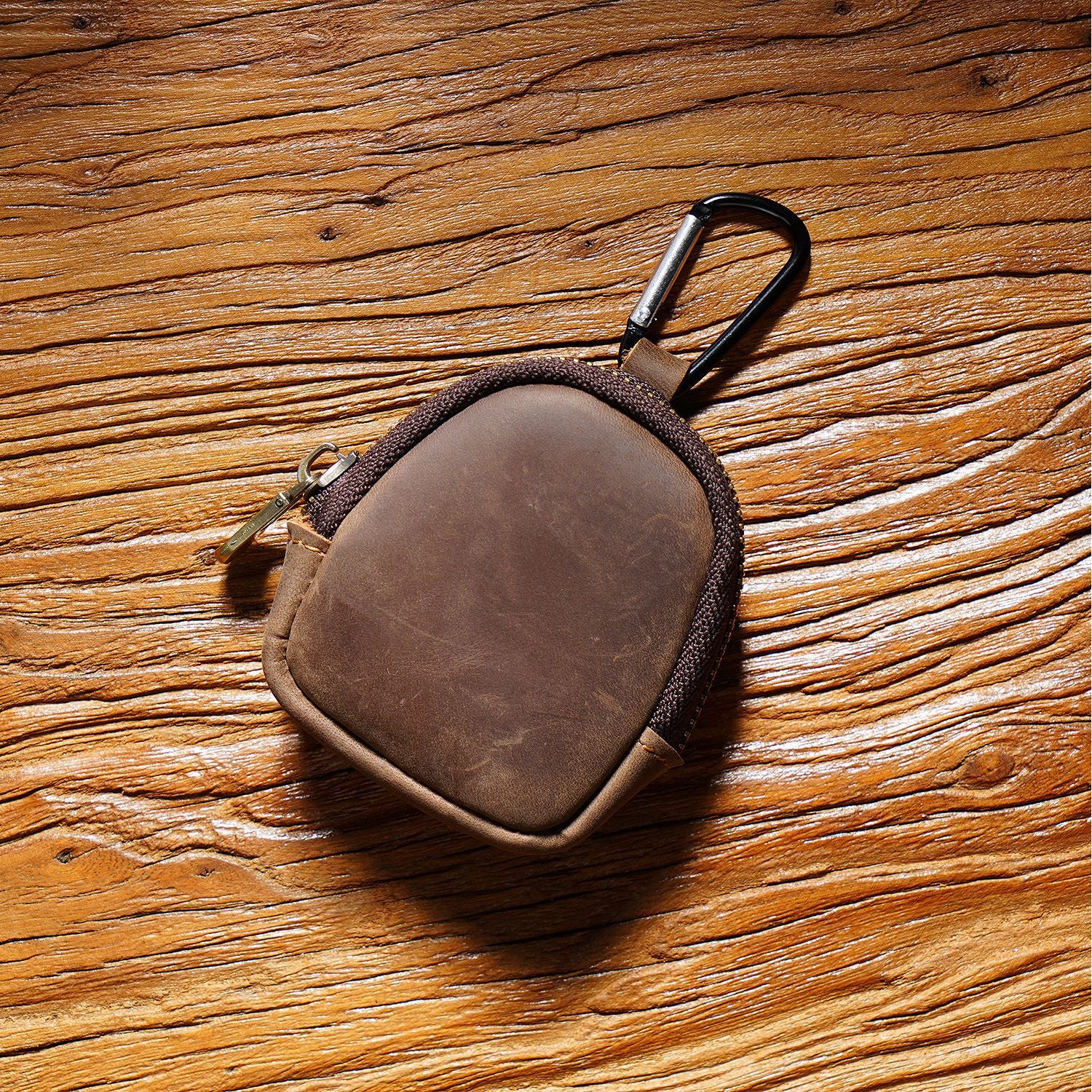 wallet cowhide leather small wallet plain retro design back view