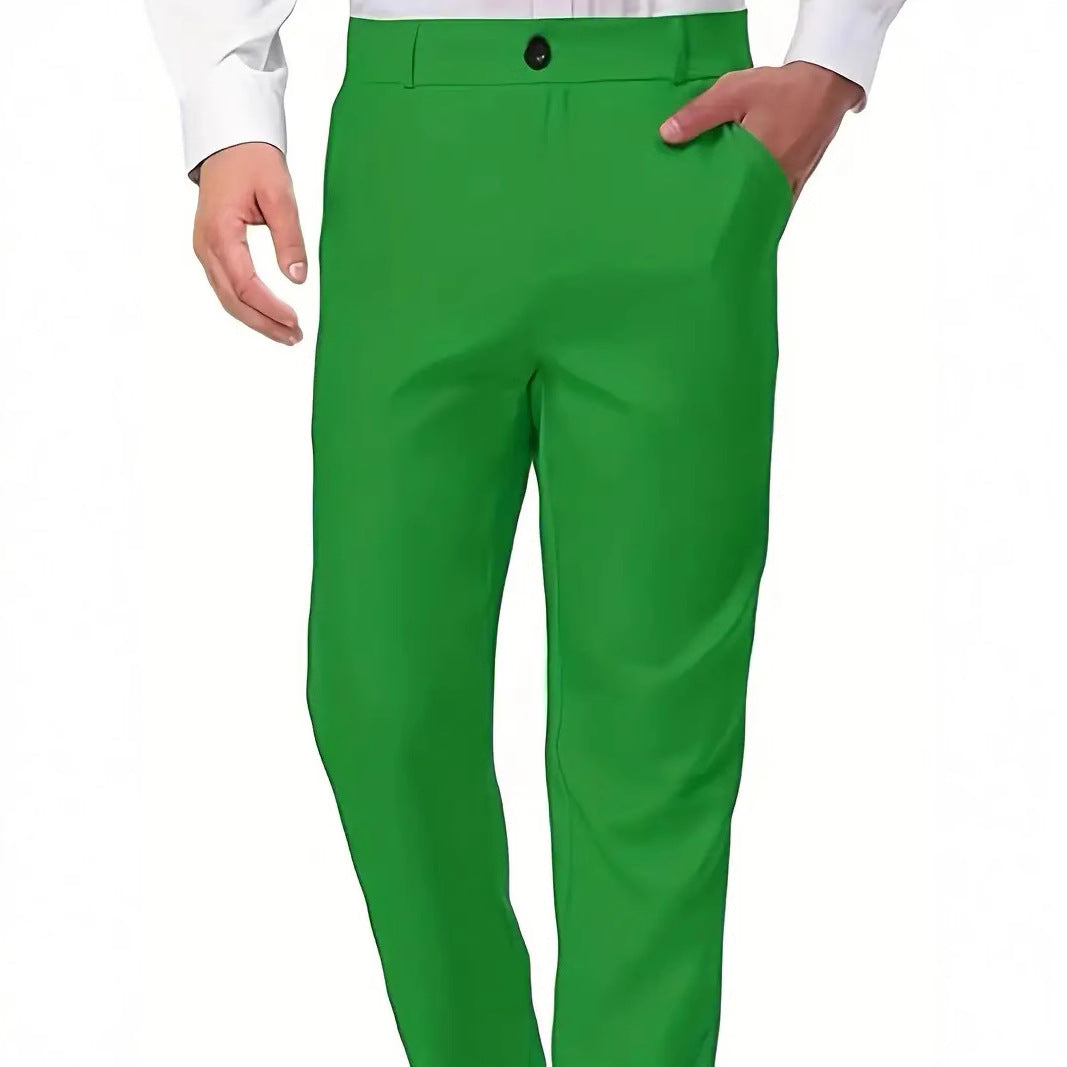 Solid-color, Lightweight Business Casual Chinos Slim-fit Athletic Trousers