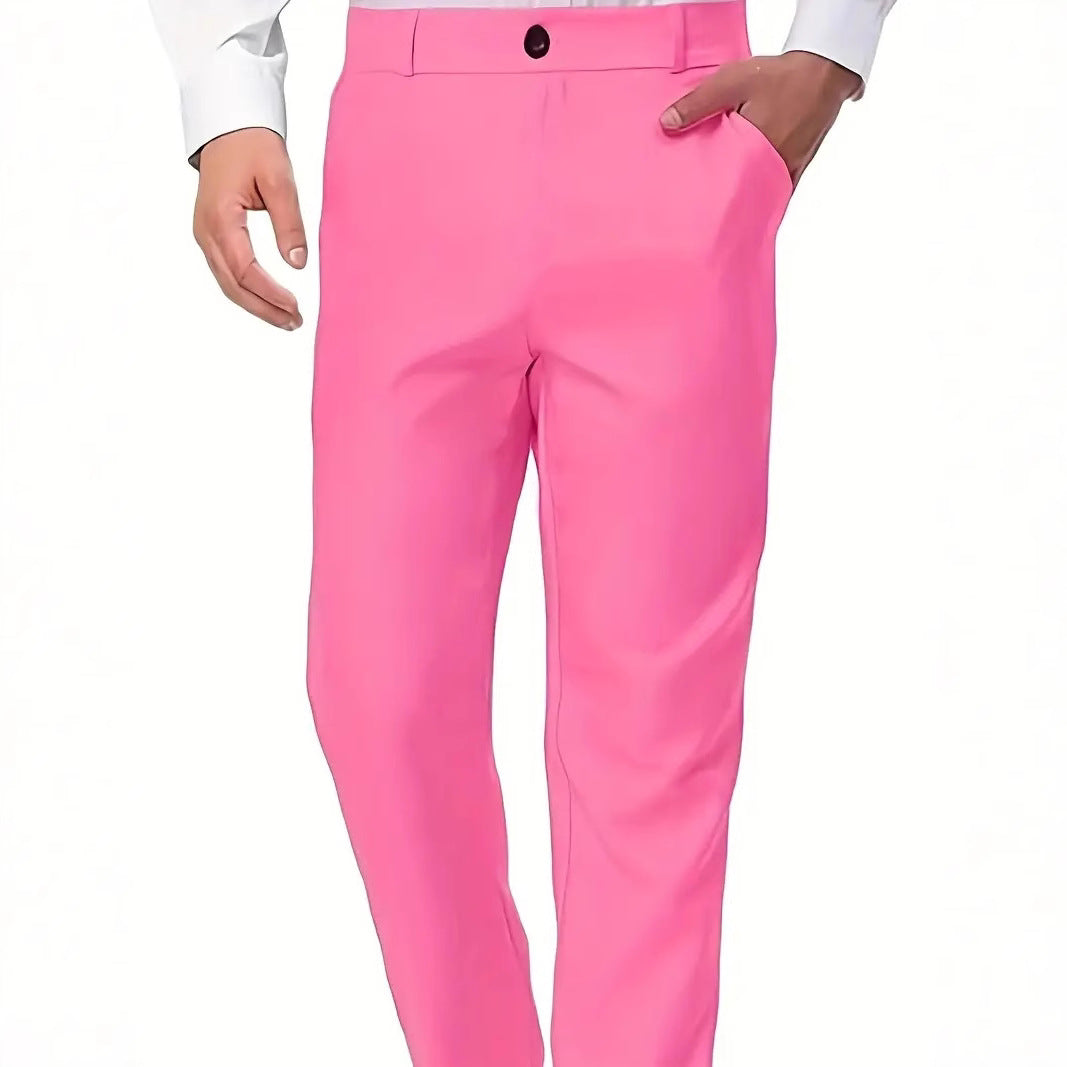 Solid-color, Lightweight Business Casual Chinos Slim-fit Athletic Trousers