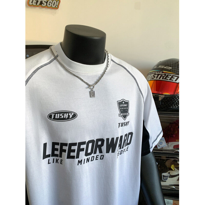 Round Neck Short Sleeve Men Clothing Loose Outdoor Sports T-shirt