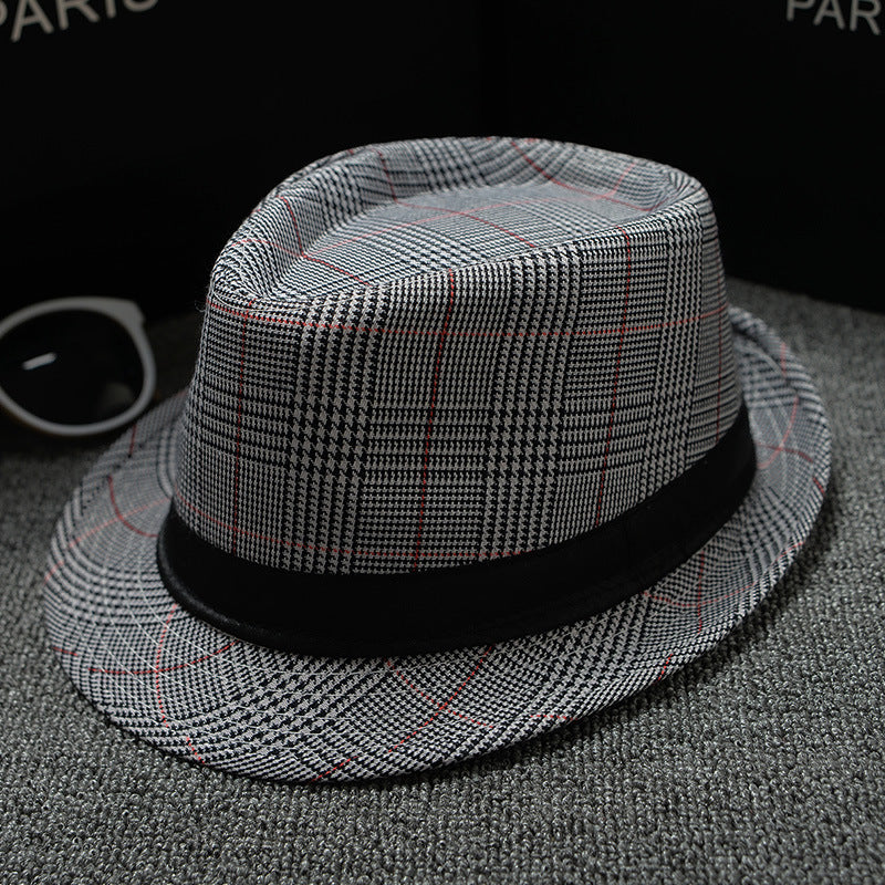british houndstooth sun hat front view