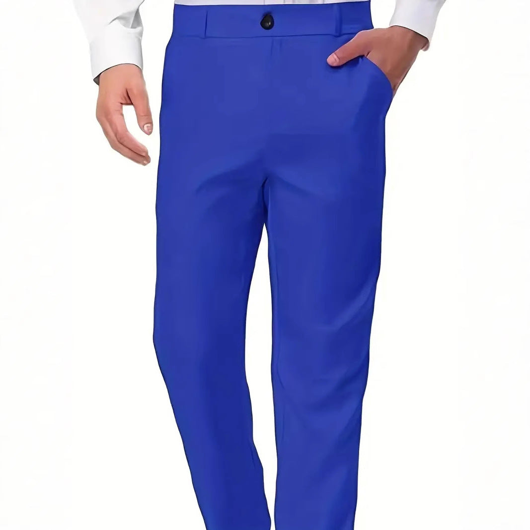 Solid-color, Lightweight Business Casual Chinos Slim-fit Athletic Trousers