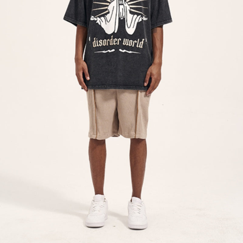 High Street Vintage Waffle Ruffles For Men