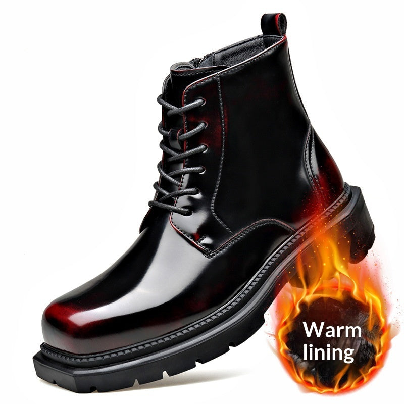 Insulated Boots With A Side Zipper Feature A Thick Sole