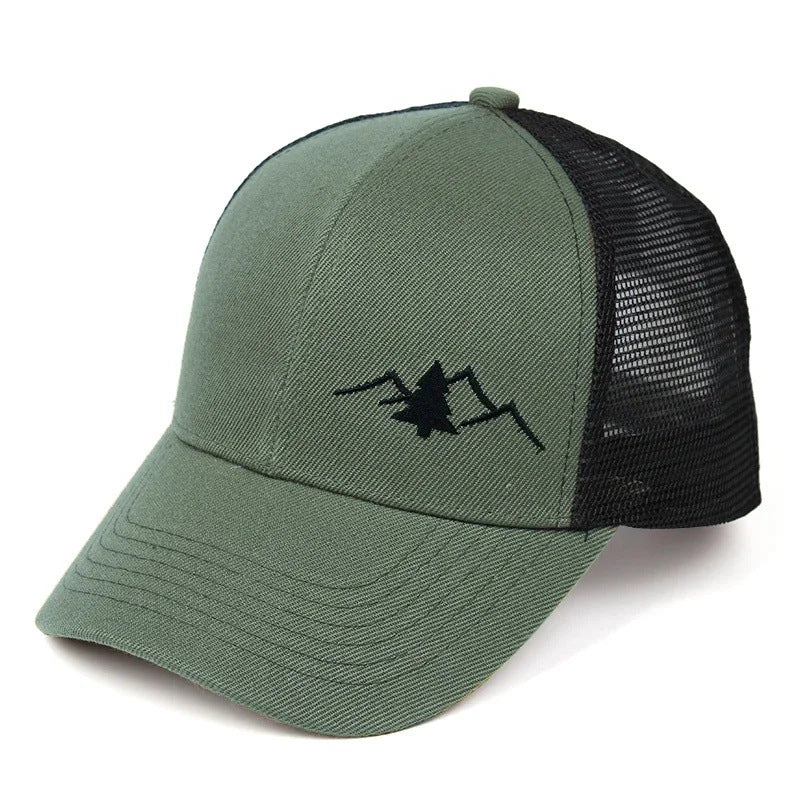 minimalist brimless hat side view