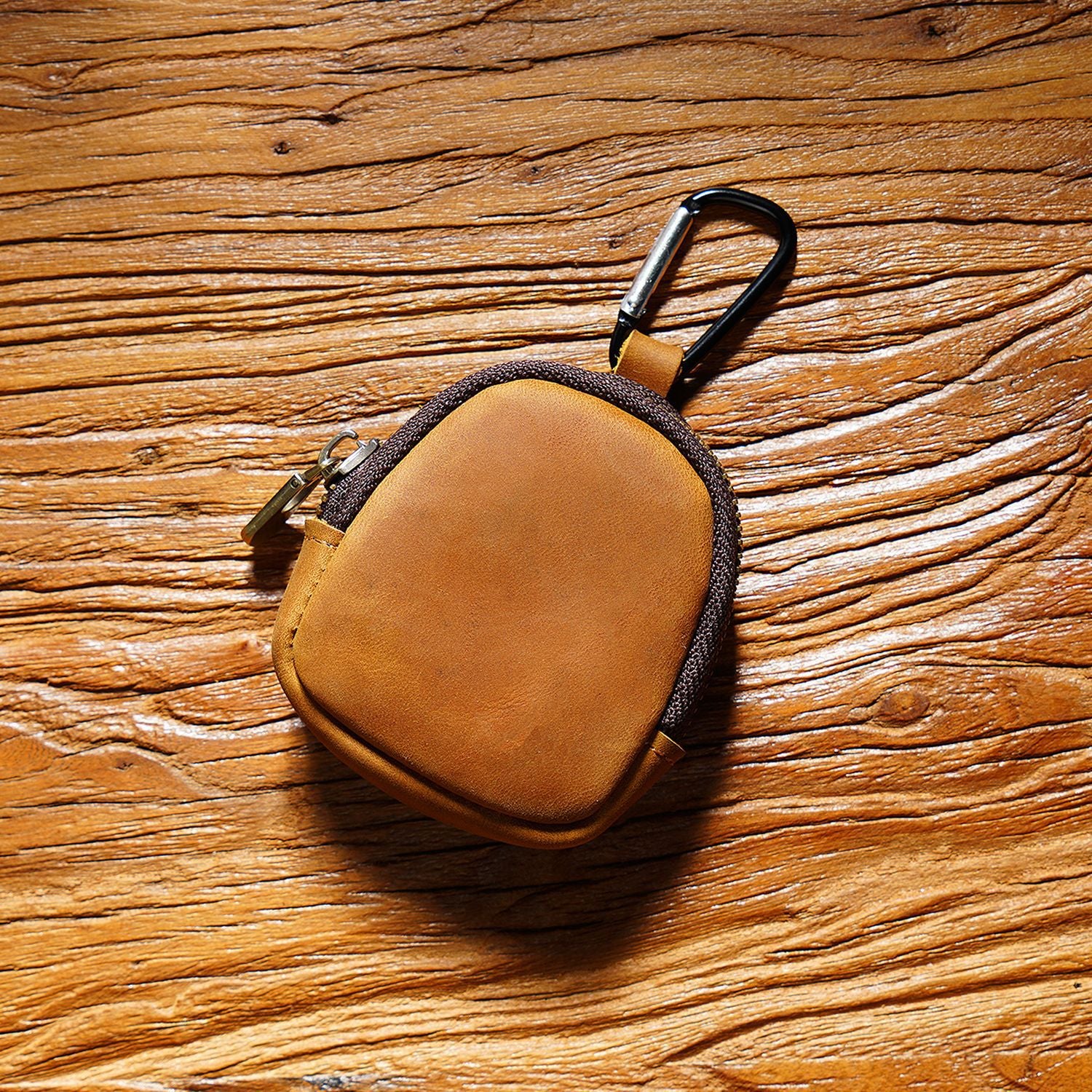 wallet cowhide leather small wallet plain retro design back view