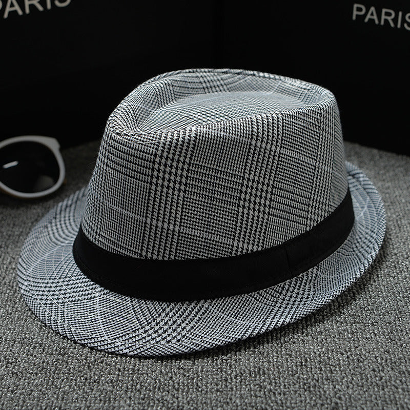 british houndstooth sun hat front view