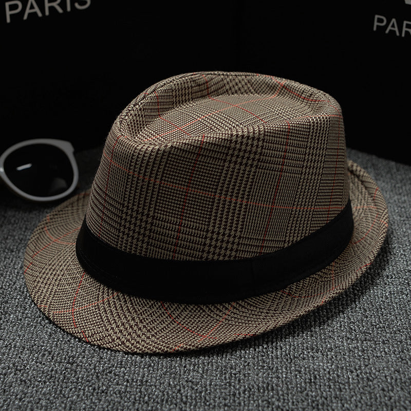 british houndstooth sun hat front view