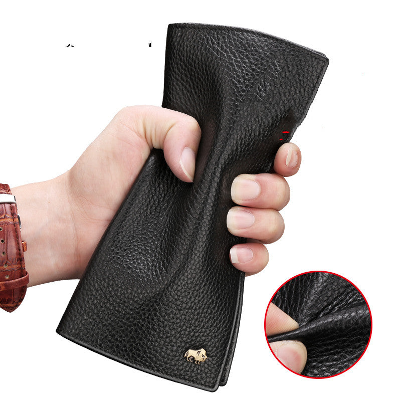 bison leather wallet interior card slots