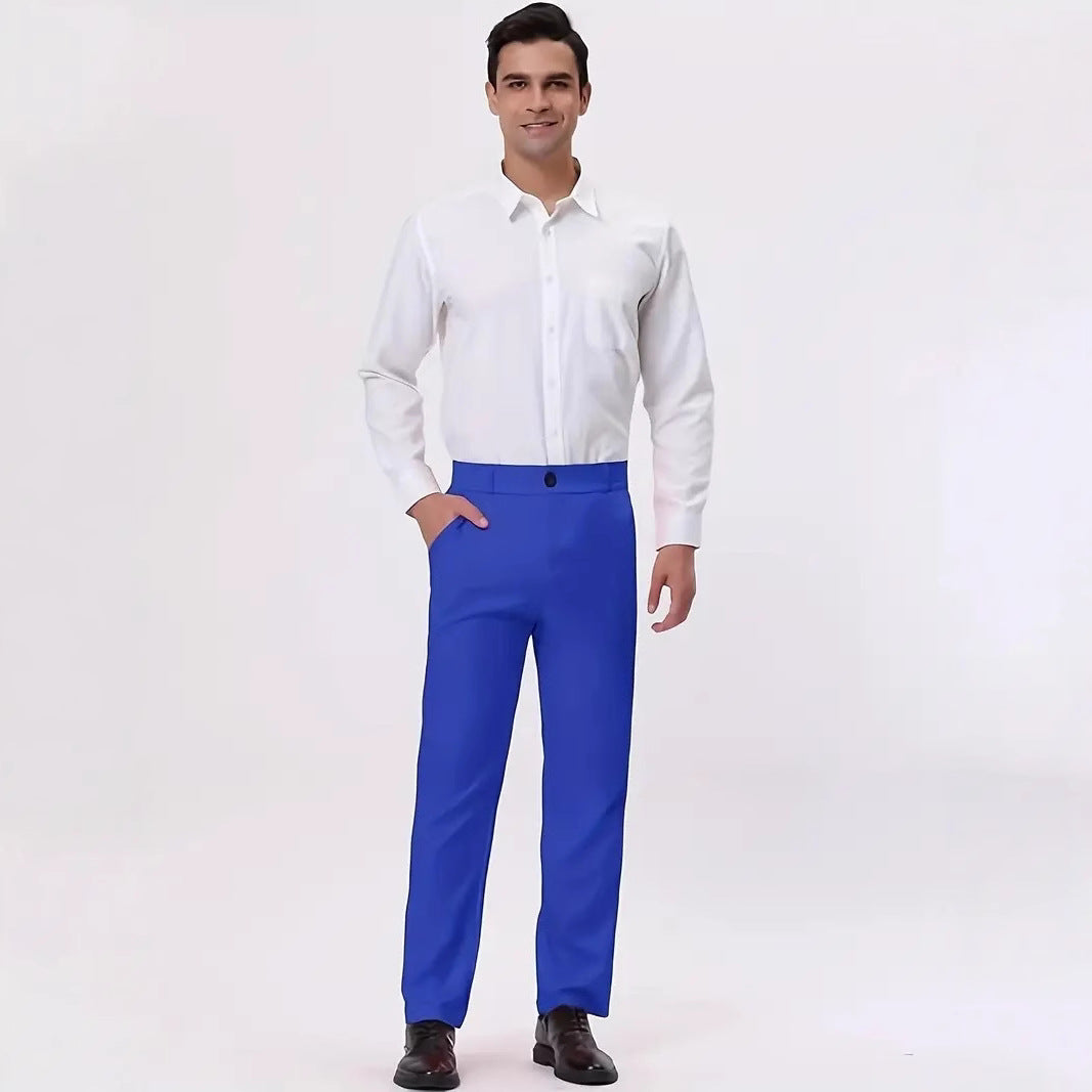 Solid-color, Lightweight Business Casual Chinos Slim-fit Athletic Trousers