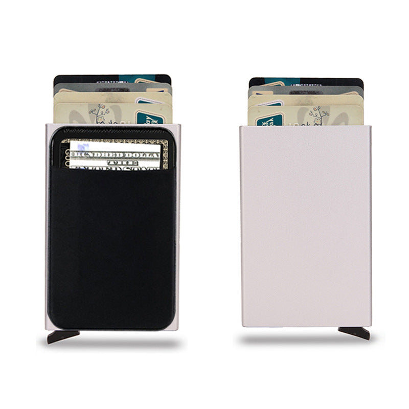 slim smart wallet metal credit card holder